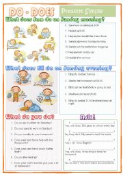 English Worksheet: Do - Does 