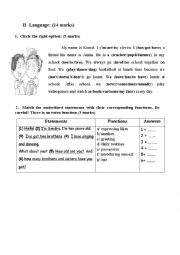 English Worksheet: LANGUAGE