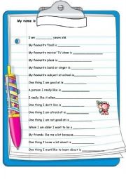 English Worksheet: Personal Profile