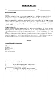 English Worksheet: contamination