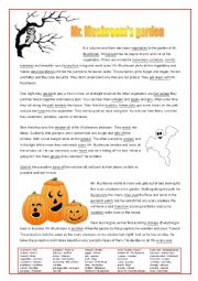 English Worksheet: Halloween Story