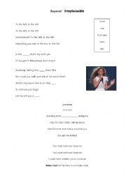 English Worksheet: Beyonce - Irreplaceable
