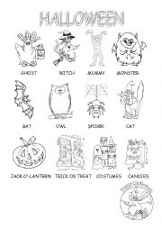 English Worksheet: Halloween