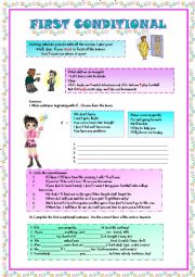 English Worksheet: First conditioal