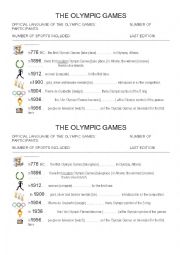 English Worksheet: Olympic Games history