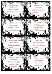 English Worksheet: Halloween Scavenger Hunt