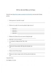 English Worksheet: Past Progressive Interactive News 