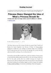 Lady Diana reading