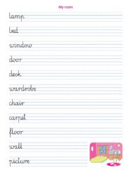 English Worksheet: ROOM