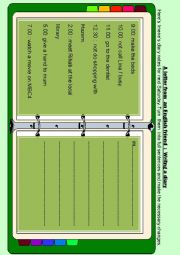 English Worksheet: writing a diary