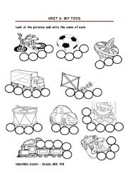 English Worksheet: TOYS