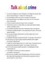 English Worksheet: Talk about crime