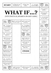 English Worksheet: What if? (conditionals speaking game)