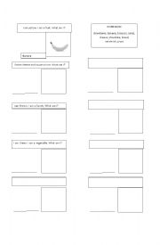 English Worksheet: Guessing food