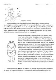 English Worksheet: The Frog Prince