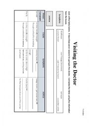 English Worksheet: Doctor-Patient (Advice and Symptoms)