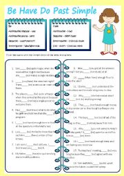 English Worksheet: Be, Have, Do - Past Simple