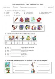 English Worksheet: elementary Midterm