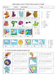English Worksheet: elementary Midterm