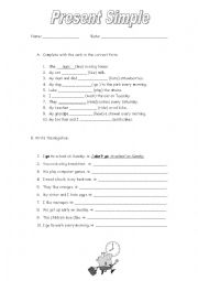 English Worksheet: Present Simple