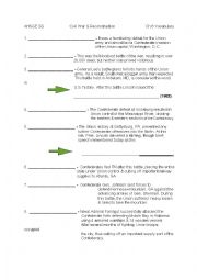 English Worksheet: Civil War Vocabulary 