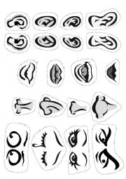 English Worksheet: Facial parts