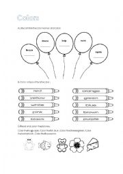 English Worksheet: colors