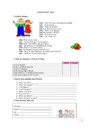 English Worksheet: Test