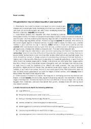 English Worksheet: Globalisation - test