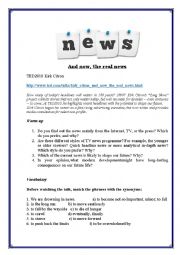 English Worksheet: NEWS (TED video)