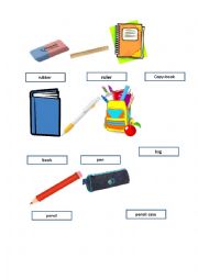 English Worksheet: School objects