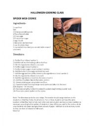 English Worksheet: Halloween cooking class