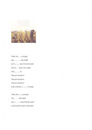 English Worksheet: Simple Past (regular & irregular verbs) Coldplay