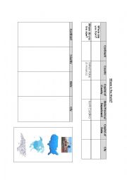 English Worksheet: Continents; Country; State; City Sorting Activity