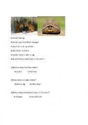 English Worksheet: reading comprehension