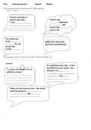 English Worksheet: save the earth