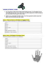 English Worksheet: Listening about crime