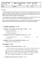 English Worksheet: mid semester 7th form