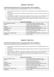 English Worksheet: Americas Trailer Parks