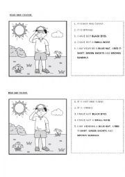 English Worksheet: CLOTHES AND PARTS OF THE BODY