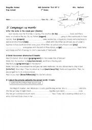 English Worksheet: test intermediate level