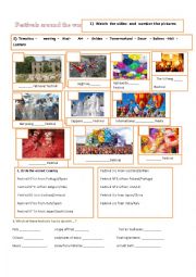 English Worksheet: Festivals around the world