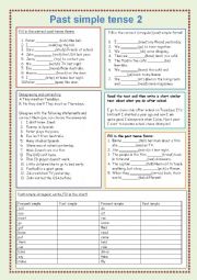 English Worksheet: Past simple tense 2