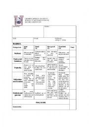 Oral Presentation Rubric