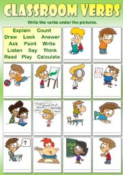 Classroom verbs