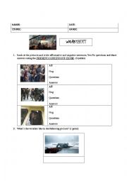 English Worksheet: WORLD WAR Z WORKSHEET