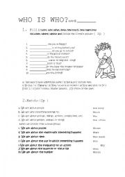 English Worksheet: Question words and relatives