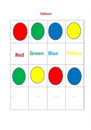 English Worksheet: colours