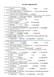 English Worksheet: diagnostic test