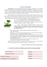 English Worksheet: Greenpeace International